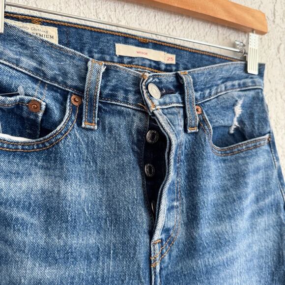 Levi’s Wedgie 501Jeans Button Fly - Picture 6 of 9